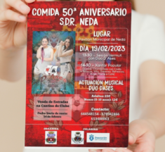 A SDR Neda celebrará o seu 50 aniversario cunha xornada festiva que incluirá un xantar popular